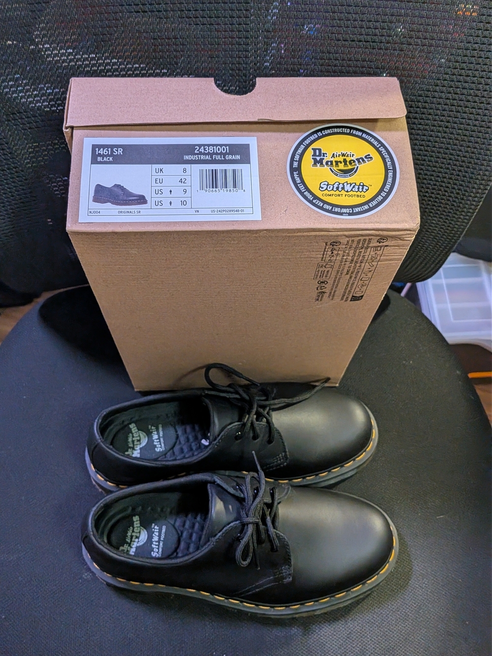 Dr. Martens Black 1461 SR Leather Oxford 3 Hole Shoes New Size Women 10